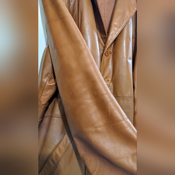 Fantastic International Men's Genuine Leather Jacket Warm Brown Size 52B - Picture 5 of 16